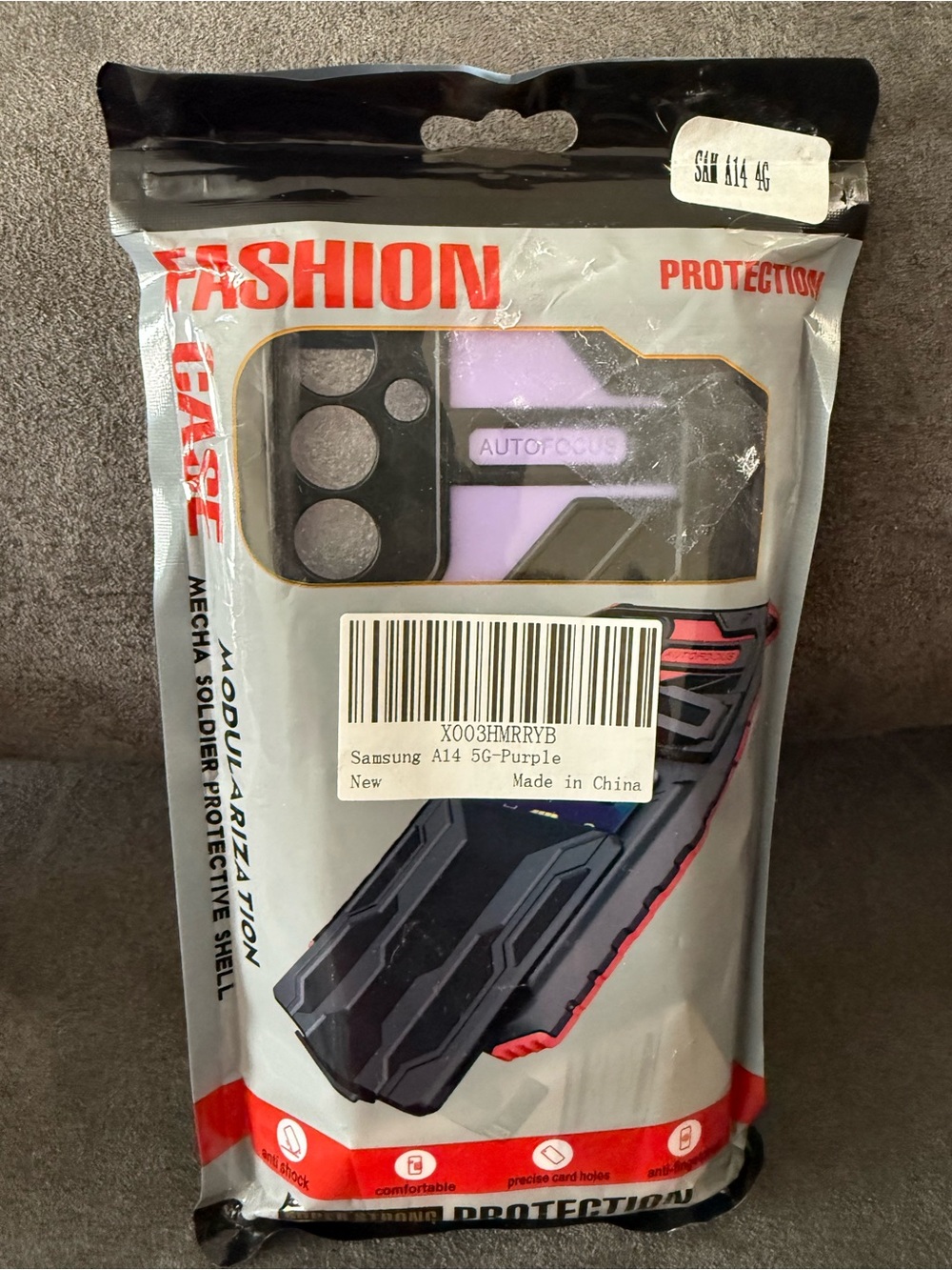 Samsung Protective Phone Case in Purple and Black